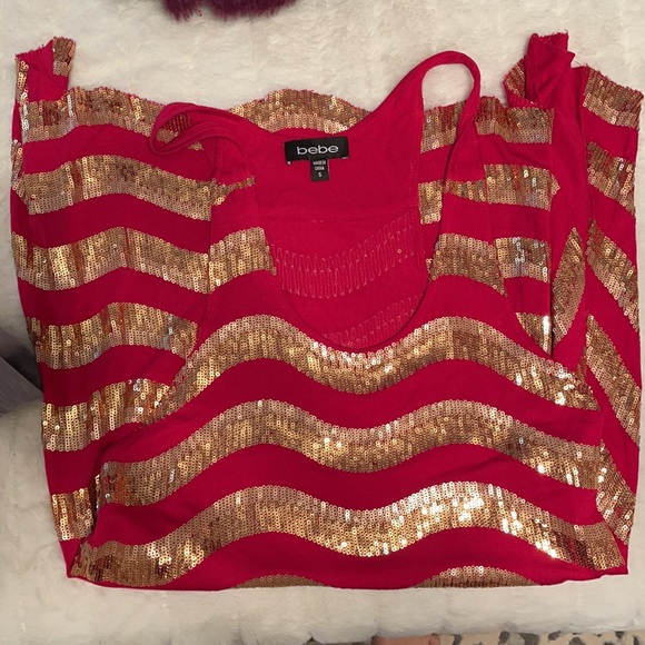 Bebe pink and cold tank top tunic - Picture 3 of 3